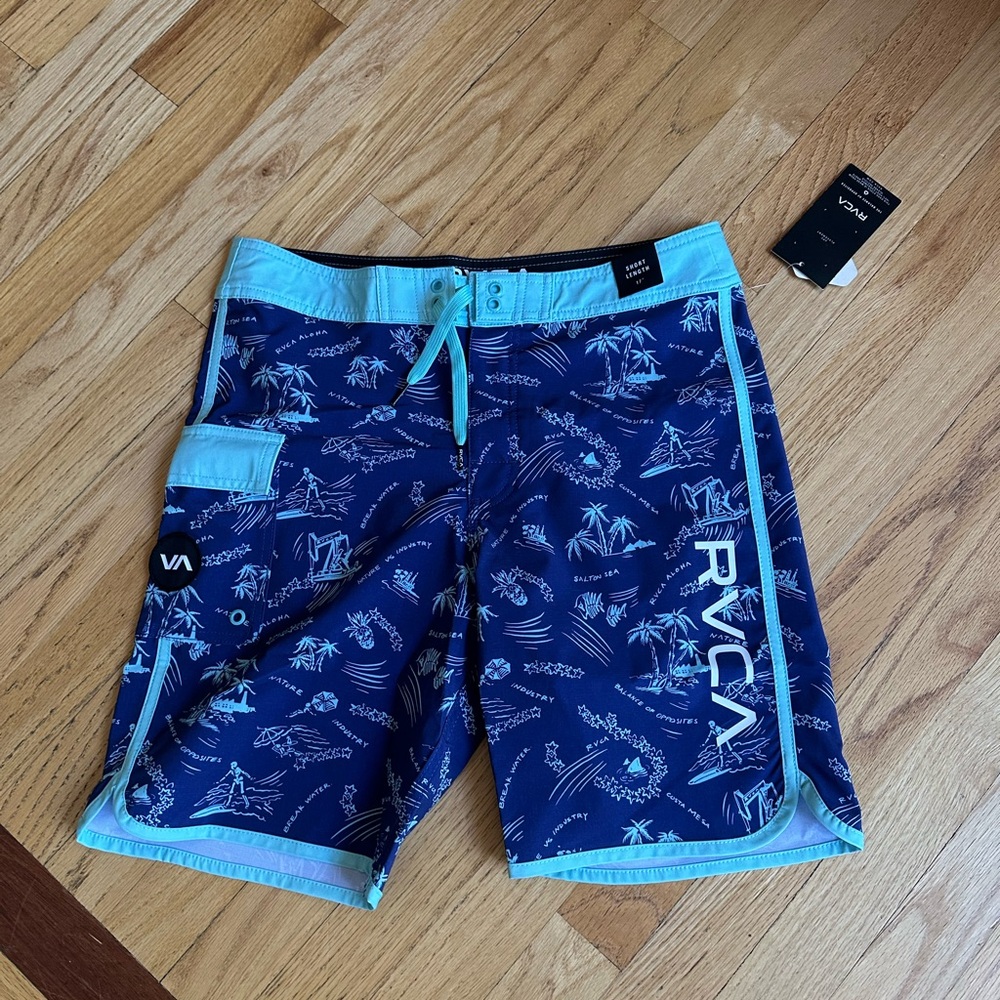 RVCA 17" Eastern BoardShorts Swim Trunks Surf Skeleton